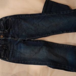 Gap kids straight fit dark wash jeans size 10, adjustable waist